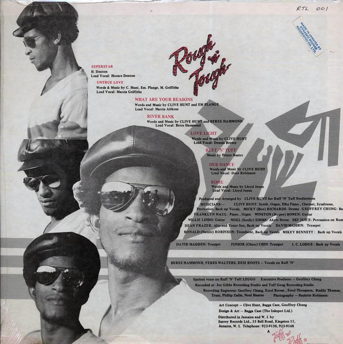 Dennis Brown, Dave Robinson, Beres Hammond, Lloyd Jones, Etc. - Clive Hunt Ruff N Tuff (Jamaica press) (orig. press) [New Vinyl LP]