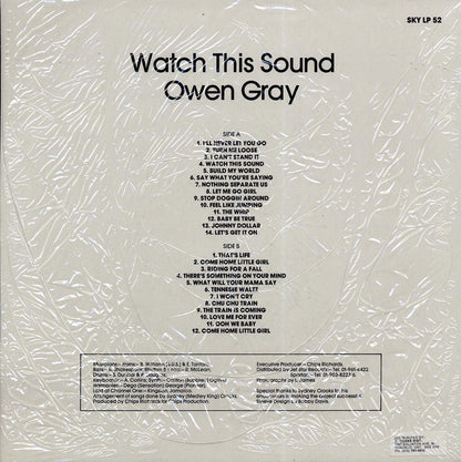 Owen Gray - Watch This Sound (UK press) (orig. press) [New Vinyl LP]