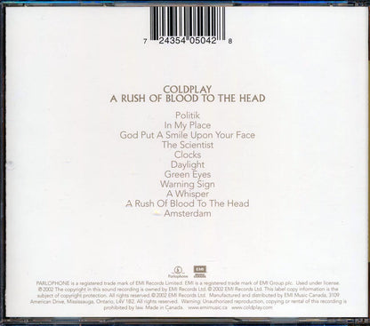 Coldplay - A Rush Of Blood To The Head [New CD]