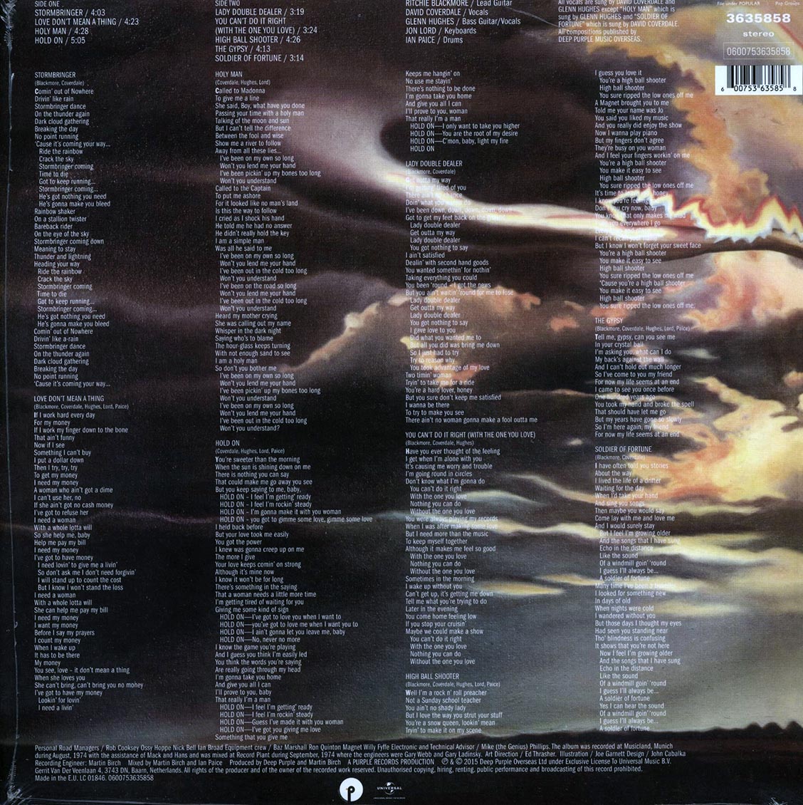 Deep Purple - Stormbringer (incl. mp3) (180g) [New Vinyl LP]