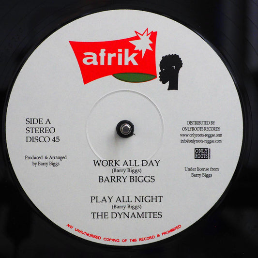 Barry Biggs - Work All Day; The Dynamites - Play All Night  /  Clarence Wears - Working Mood; The Dynamites - Got To Work [New Vinyl Record 12" Single]