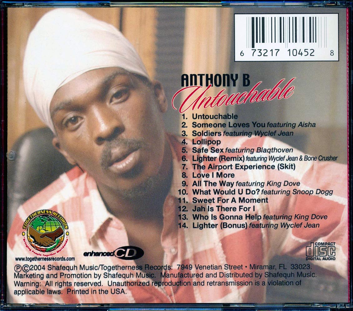 Anthony B - Untouchable [New CD]