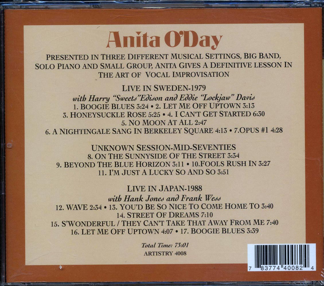 Anita O'Day - Portrait Of A Jazz Singer [New CD]