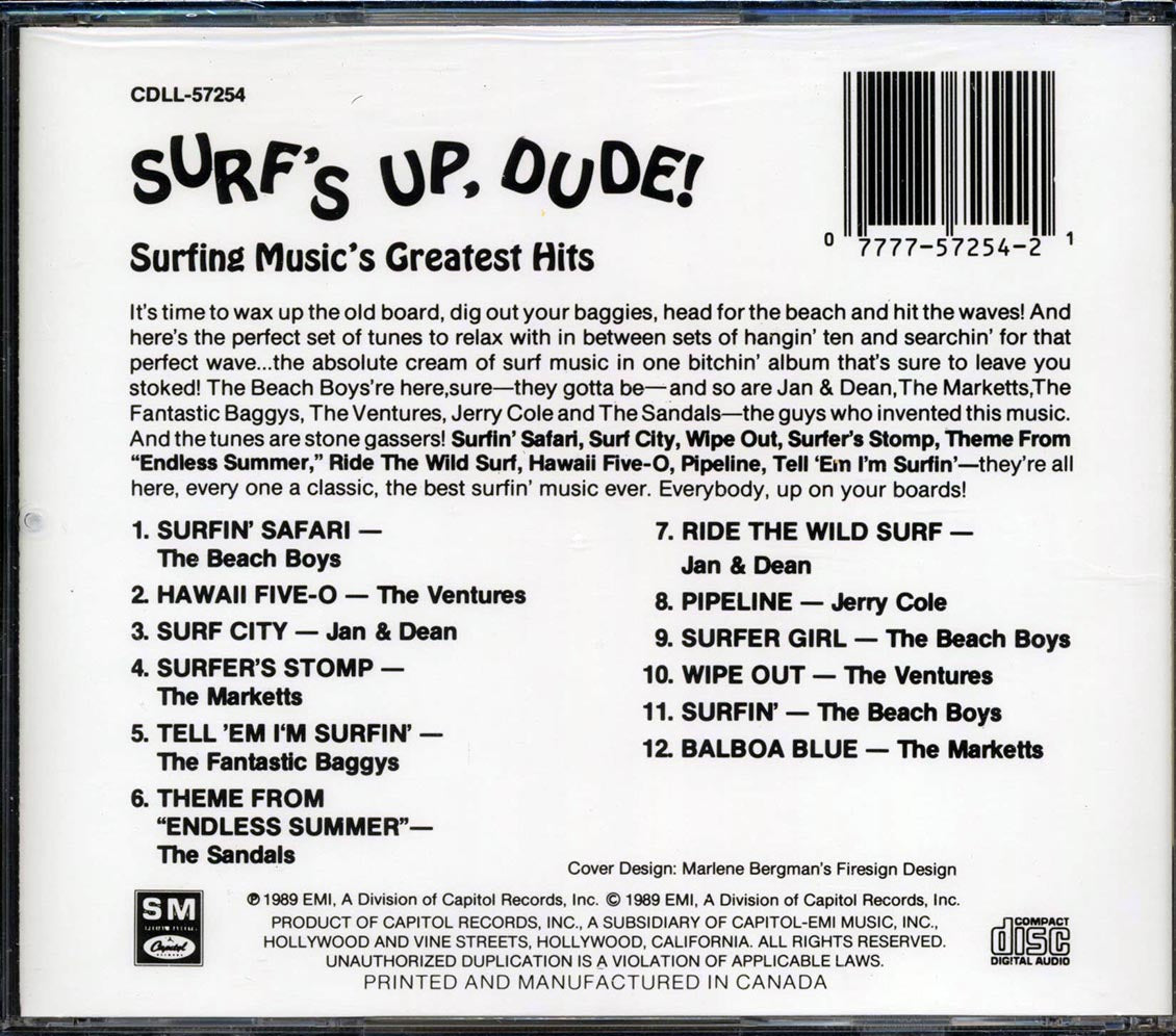Beach Boys, Ventures, Jan & Dean, Etc. - Surf's Up Dude: Surfing Music's Greatest Hits [New CD]