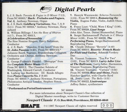 Bach, William Billings, Handel, Etc. - Digital Pearls Newport Classics [New CD]