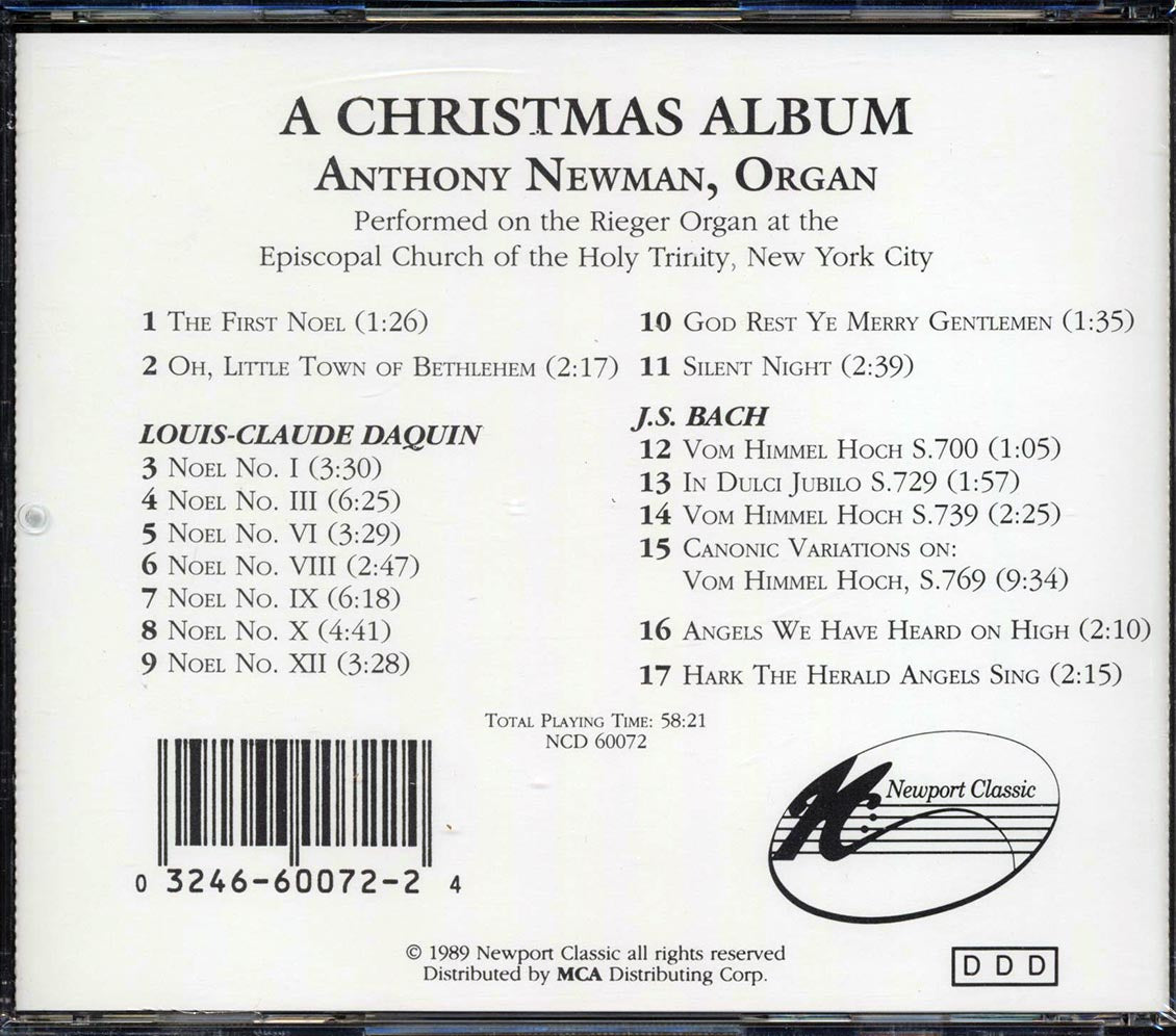 Anthony Newman - A Christmas Album [New CD]