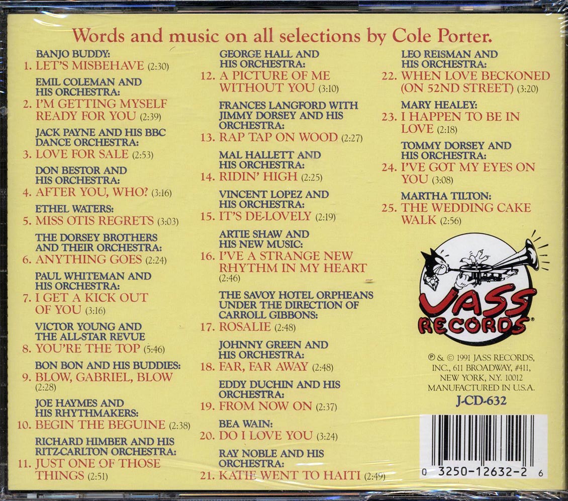 Banjo Buddy, The Dorsey Brothers, Paul Whiteman, Etc. - A Cole Porter Collection (25 tracks) [New CD]
