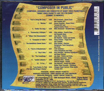 Bobby Vince Paunetto - Composer In Public [New CD]