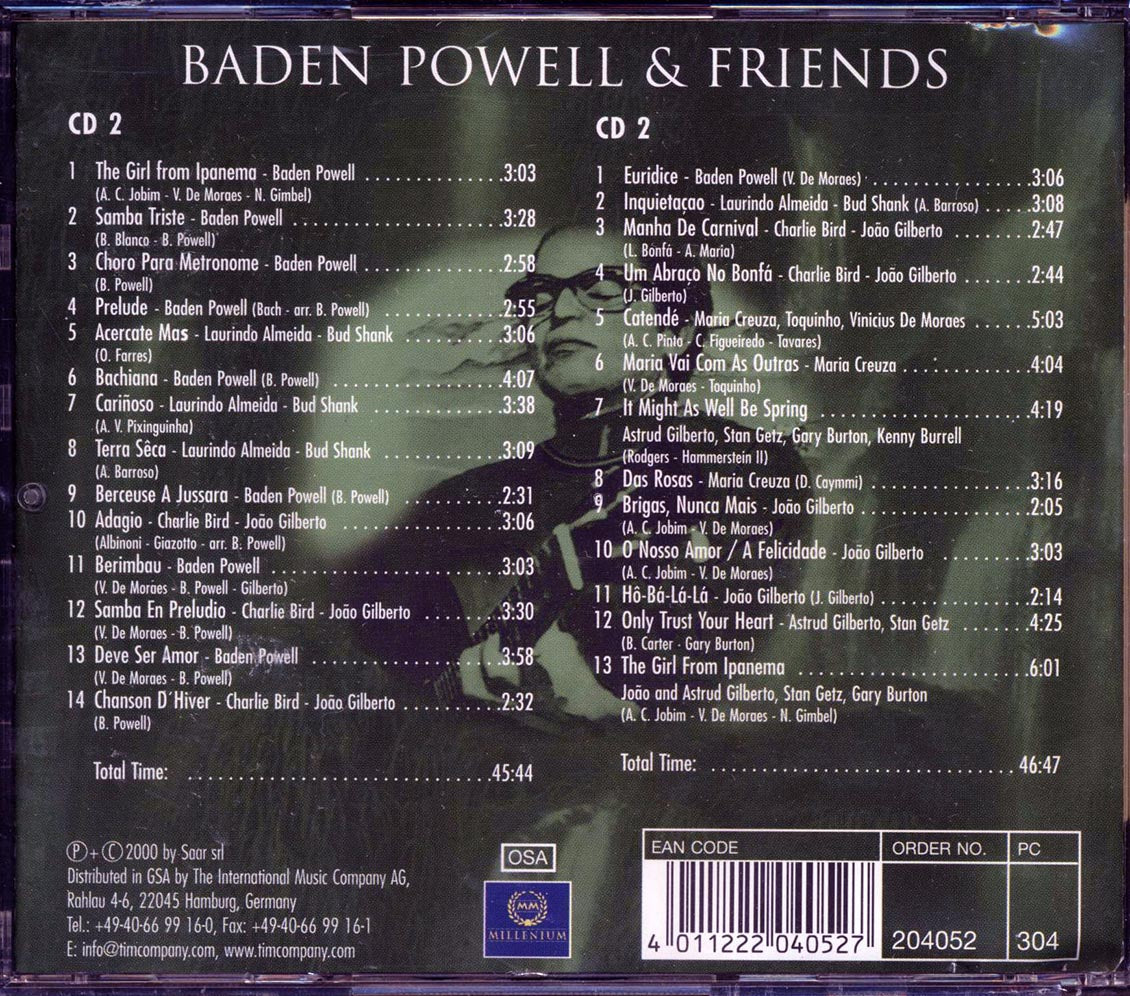 Baden Powell, Laurindo Almeida, Bud Shank, Charlie Bird, Etc. - Baden Powell & Friends: Millennium Collection (27 tracks) (2xCD) [New CD]
