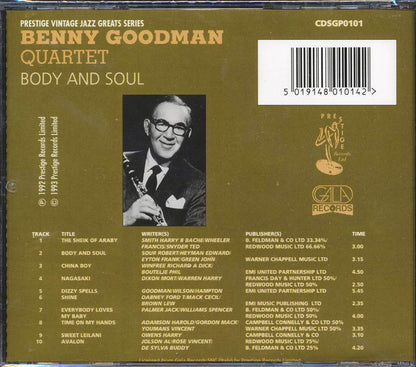 Benny Goodman Quartet - Body And Soul [New CD]