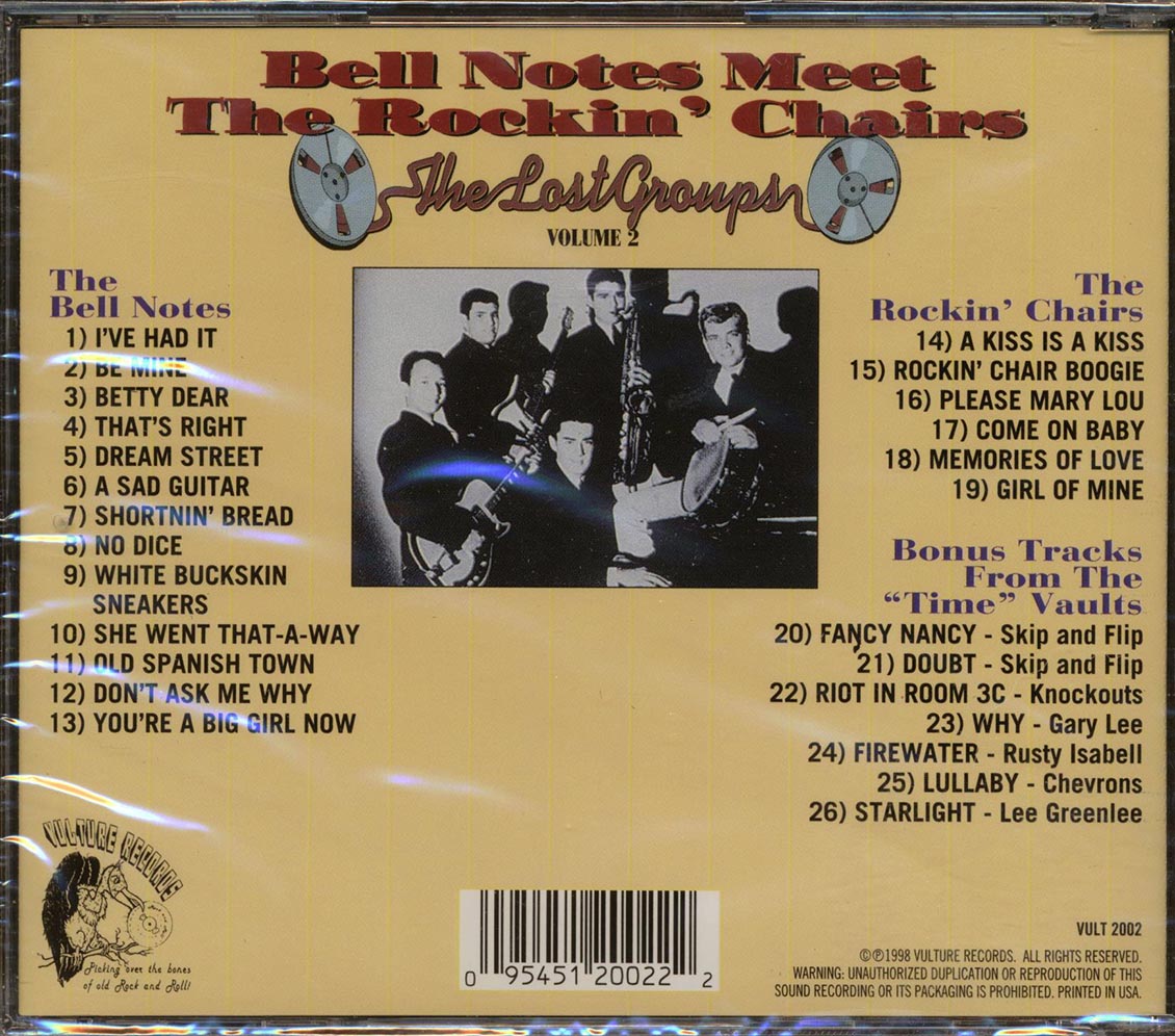 Bell Notes, The Rockin' Chairs, Skip & Flip, Etc. - The Bell Notes Meet The Rockin' Chairs: The Lost Groups Volume 2 (26 tracks) [New CD]