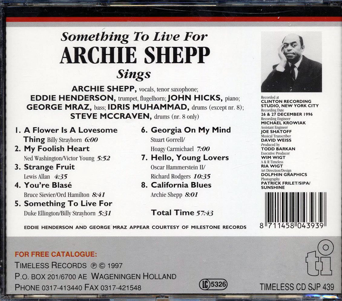 Archie Shepp - Something To Live For [New CD]