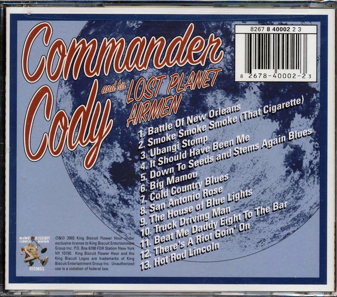 Commander Cody & The Lost Planet Airmen - Greatest Hits Live [New CD]