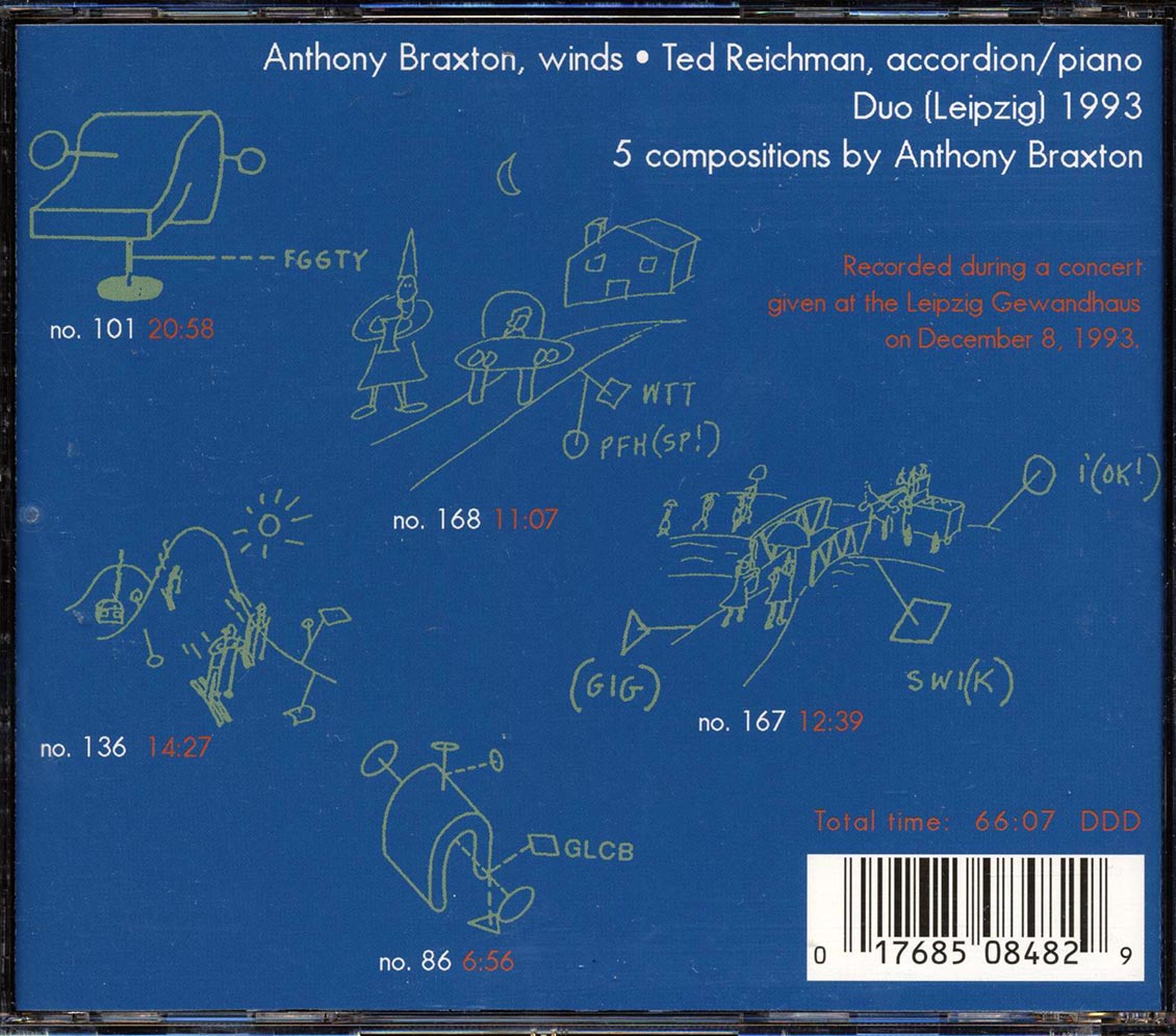 Anthony Braxton, Ted Reichman - Duo Leipzig 1993 [New CD]