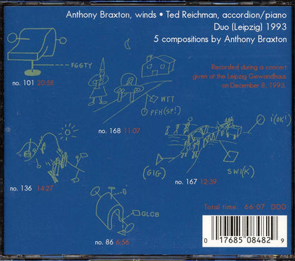 Anthony Braxton, Ted Reichman - Duo Leipzig 1993 [New CD]