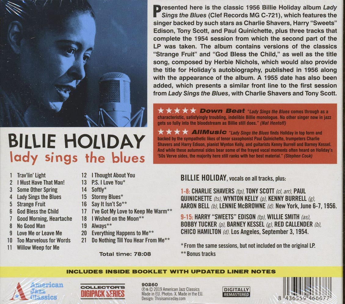 Billie Holiday - Lady Sings The Blues [New CD]