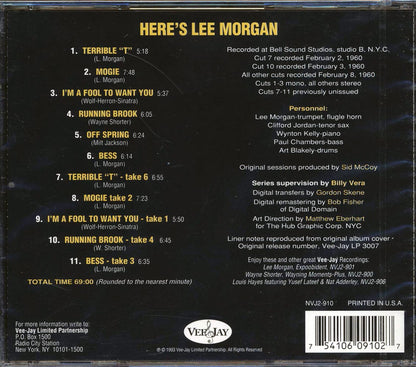 Lee Morgan - Here's Lee Morgan [New CD]