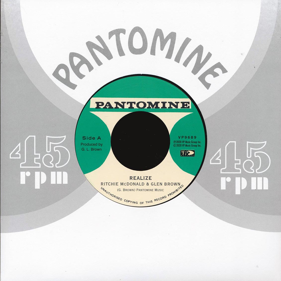 Ritchie McDonald, Glen Brown - Realize  /  Tommy McCook - Determination Skank (rhythm: "Sylford Walker - Give Thanks & Praise To Jah Jah") [New Vinyl Record 7" Single]