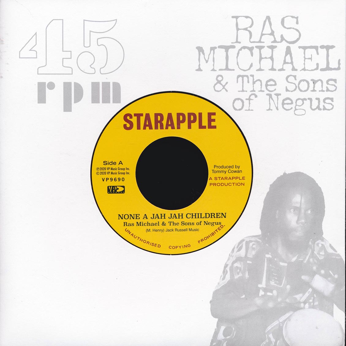 Ras Michael & The Sons Of Negus - None A Jah Jah Children  /  Ras Michael & The Sons Of Negus - Jah Glory (Version) (rhythm: "None A Jah Jah Children No Cry") [New Vinyl Record 7" Single]