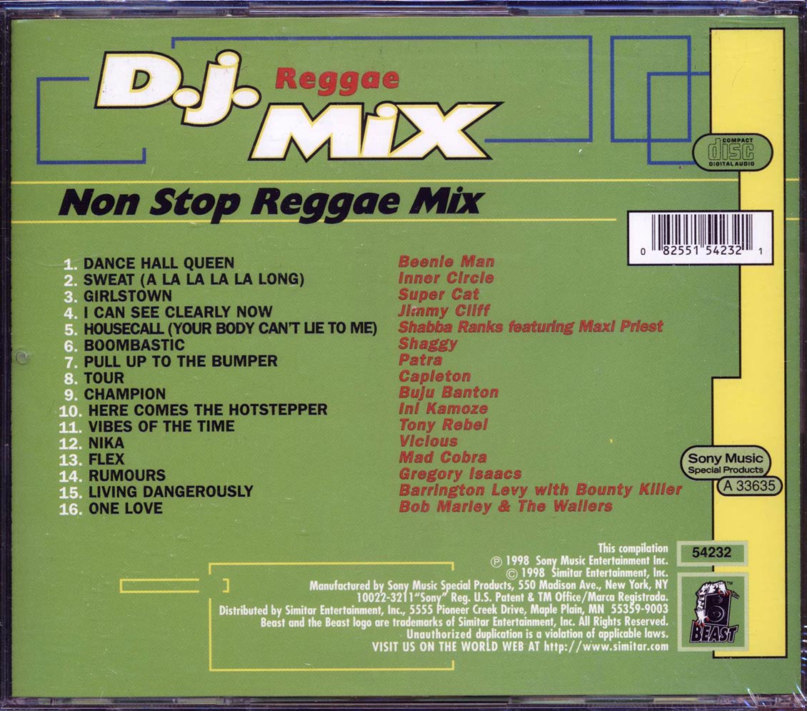 Beenie Man, Inner Circle, Super Cat, Shaggy, Etc. - DJ Reggae Mix [New CD]