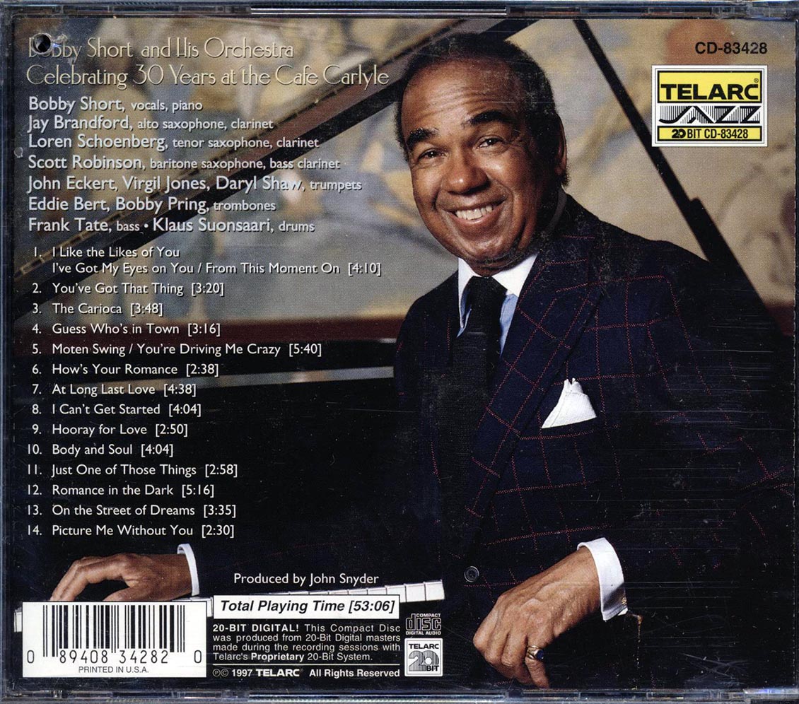 Bobby Short & His Orchestra - Celebrating 30 Years At The Cafe Carlyle [New CD]