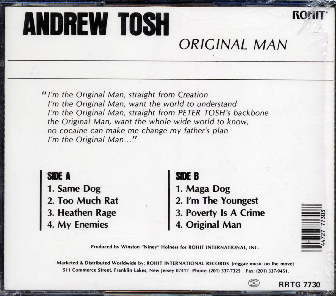 Andrew Tosh - Original Man [New CD]