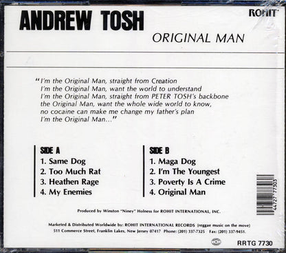 Andrew Tosh - Original Man [New CD]