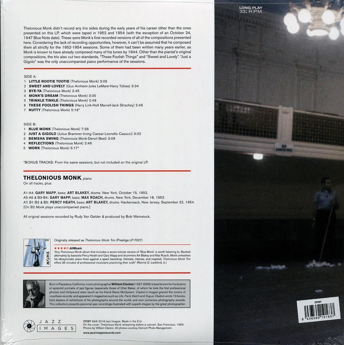 Thelonious Monk Trio - Reflections (+2 bonus tracks) (ltd. ed.) (180g) (deluxe edition) [New Vinyl Record LP]