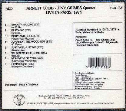 Arnett Cobb, Tiny Grimes Quintet - Live In Paris 1974 [New CD]