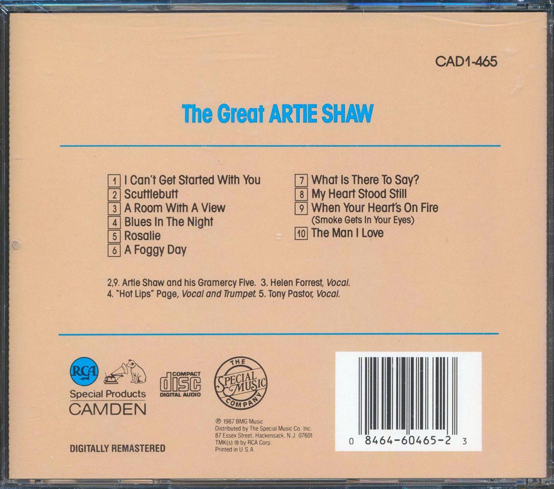 Artie Shaw - The Great Artie Shaw [New CD]
