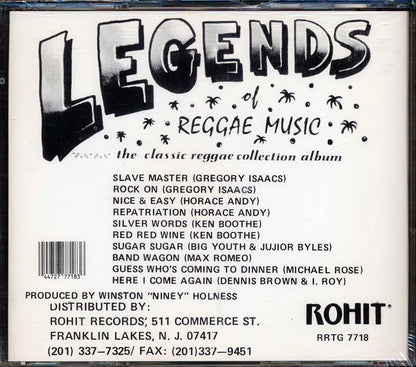 Gregory Isaacs, Horace Andy, Ken Boothe, Max Romeo, Etc. - Legends Of Reggae Music: The Classic Reggae Collection Albun [New CD]