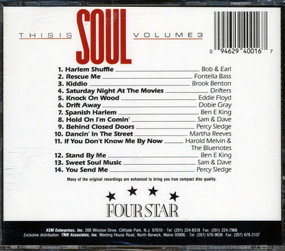 Bob & Earl, Fontella Bass, Brook Benton, The Drifters, Etc. - This Is Soul Volume 3 [New CD]