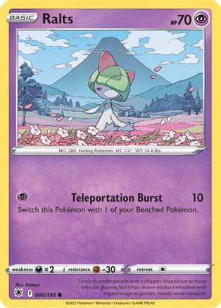 Ralts 060/189 - SWSH10 Astral Radiance