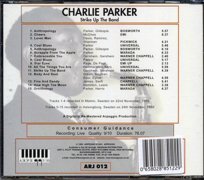 Charlie Parker - Live: Strike Up The Band [New CD]