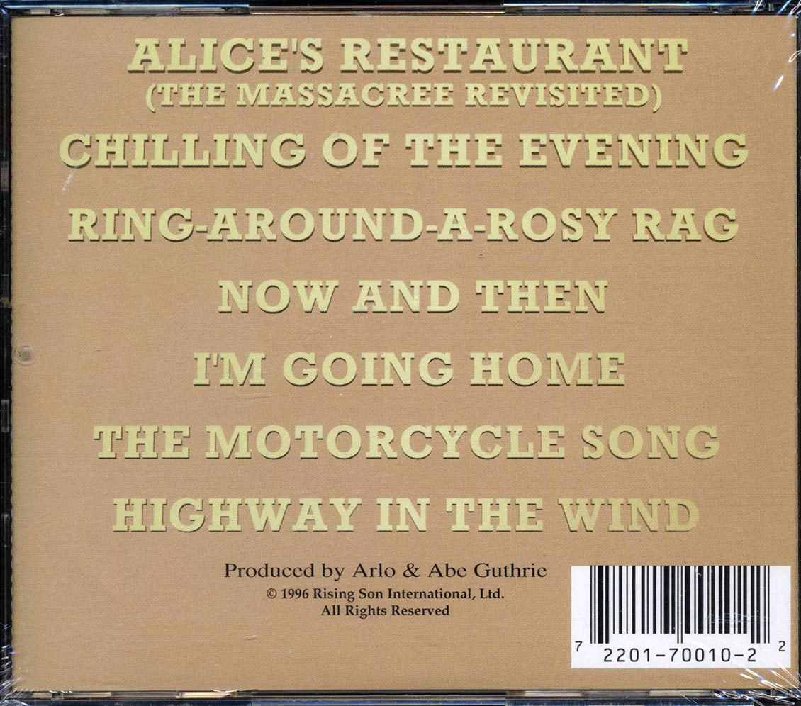 Arlo Guthrie - Alice's Restaurant [New CD]