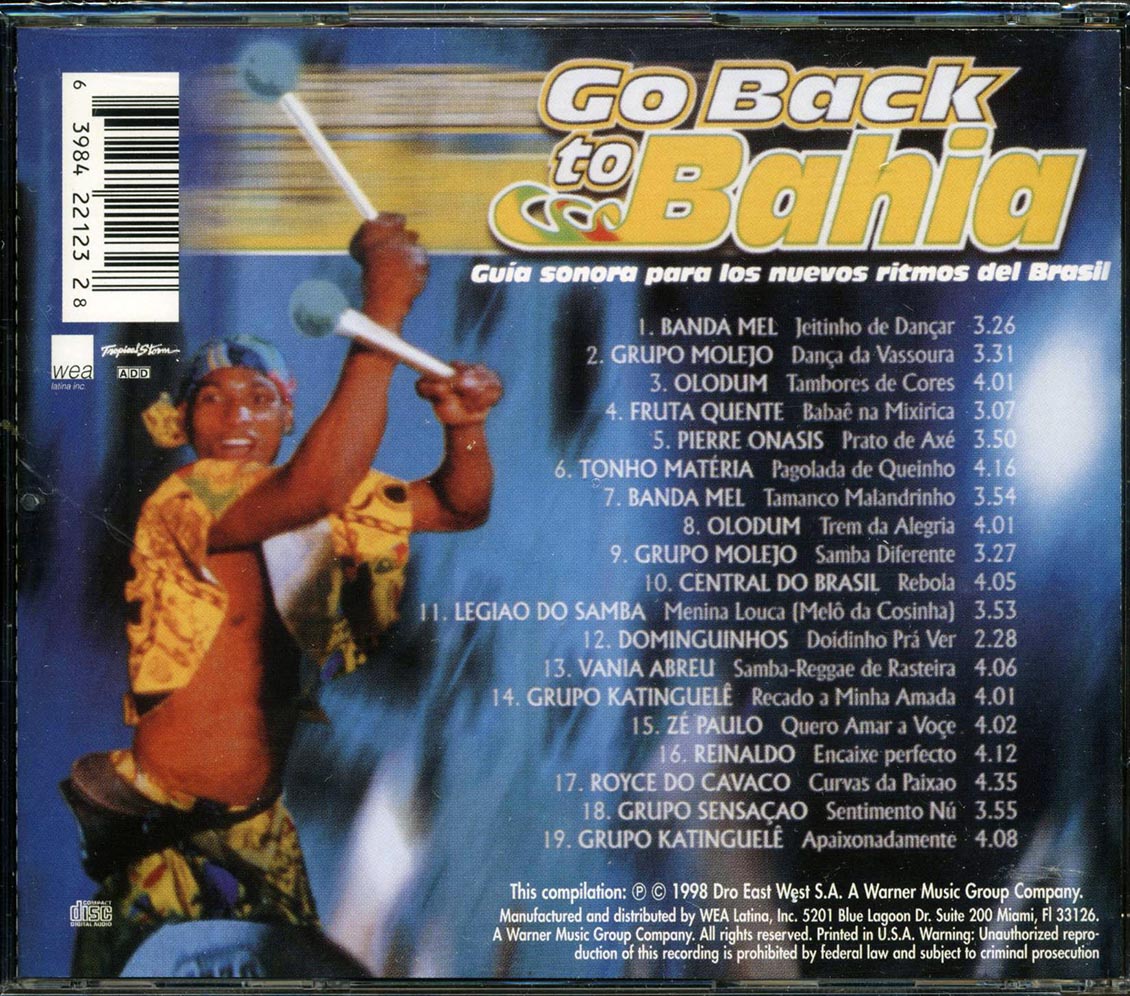 Banda Mel, Grupo Molejo, Olodum, Etc. - Go Back To Bahia [New CD]