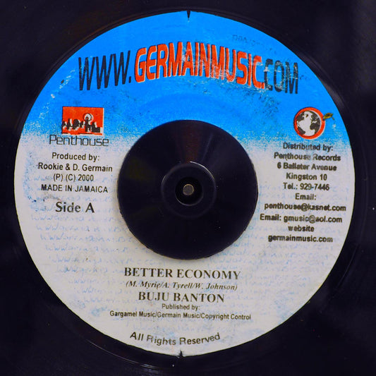 Buju Banton - Better Economy  /  Version (rhythm: "Better") [New] [New Vinyl 7"]