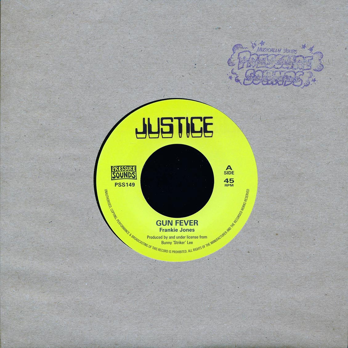 Frankie Jones - Gun Fever  /  Version (rhythm: "Joe Fraser") [New Vinyl Record 7" Single]