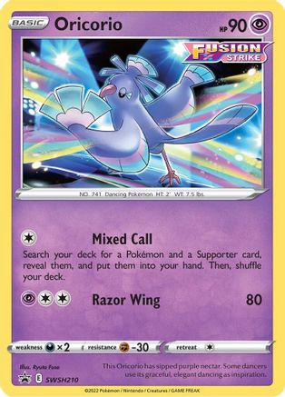 Oricorio SWSH210/307 - SWSH Sword & Shield Promo Cards Holofoil