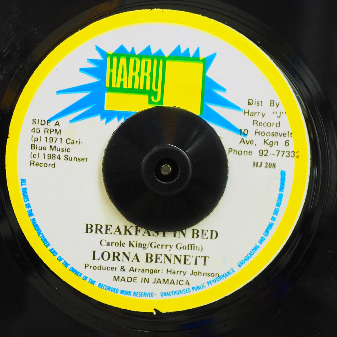 Lorna Bennett - Breakfast In Bed  /  Version (rhythm: "Breakfast In Bed") [New Vinyl Record 7" Single]