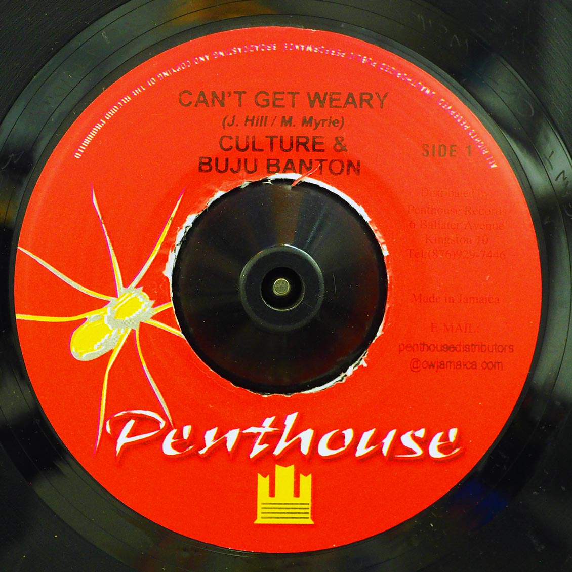 Culture, Buju Banton - Can't Get Weary  /  Version [New Vinyl Record 7" Single]