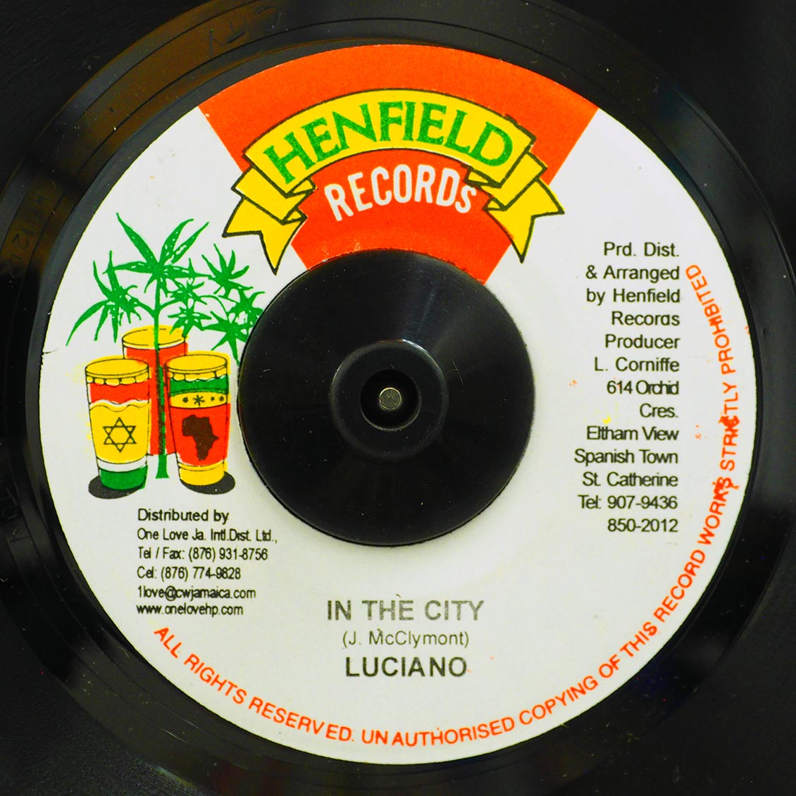 Luciano - In The City  /  Version (rhythm: "City") [New] [New Vinyl 7"]