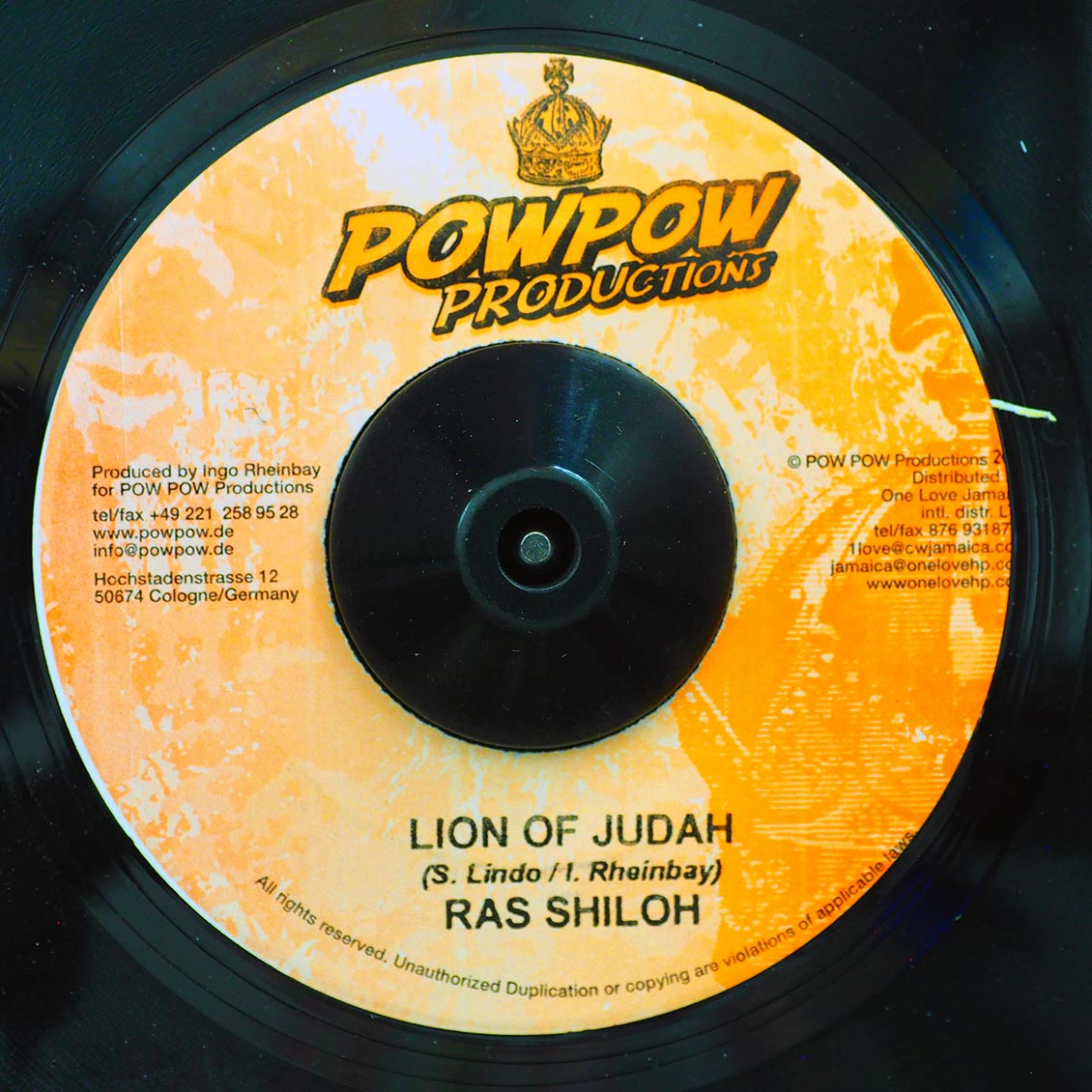 Ras Shiloh - Lion Of Judah  /  Vido - Babylon Take Control (rhythm: "Superior") [New] [New Vinyl 7"]