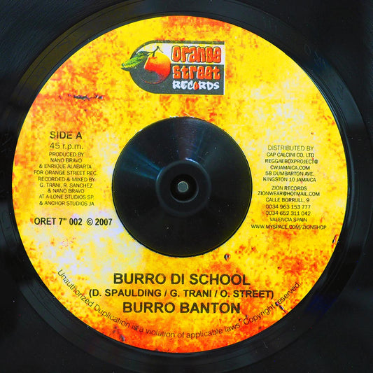 Burro Banton - Burro Di School  /  Version (rhythm: "Pass It Over") [New] [New Vinyl 7"]