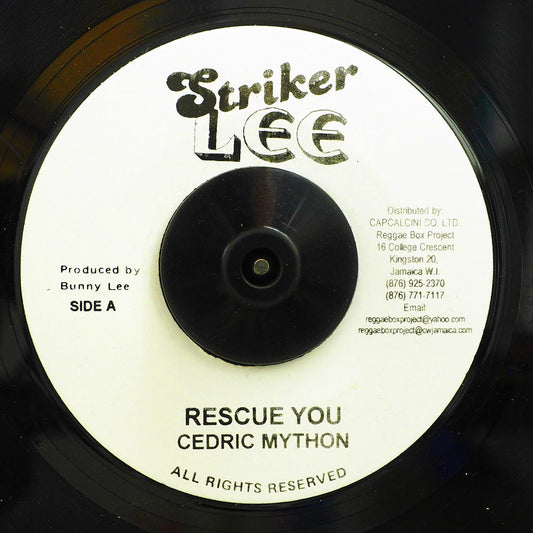 Cedric Myton - Rescue You  /  Version (rhythm: "Stick By Me") [New] [New Vinyl 7"]