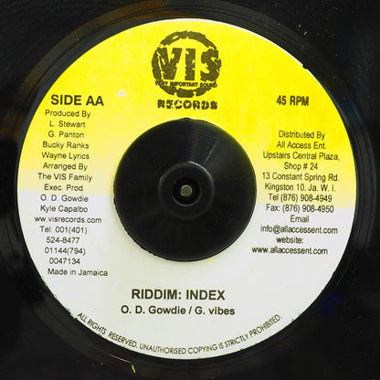 Gowdie Ranks - I'm A Jamaican  /  Version (rhythm: "Index") [New Vinyl Record 7" Single]