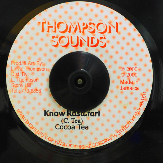Cocoa Tea - Know Rastafari  /  Version [New Vinyl Record 7" Single]