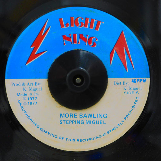 Stepping Miguel - More Bawling  /  Version [New Vinyl Record 7" Single]