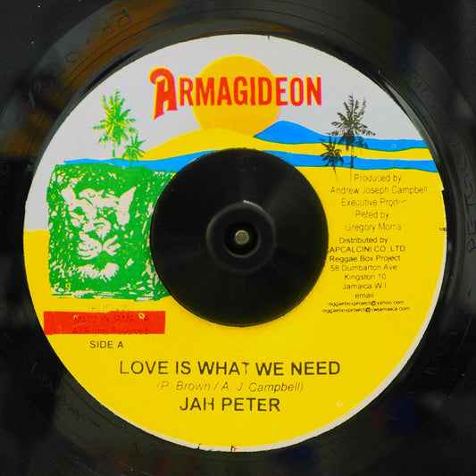 Jah Peter - Love Is What We Need  /  Version (rhythm: "Nuh Fight") [New Vinyl 7"]