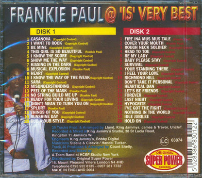 Frankie Paul - At His Very Best (40 Tracks) (40 tracks) (2xCD) [New CD]